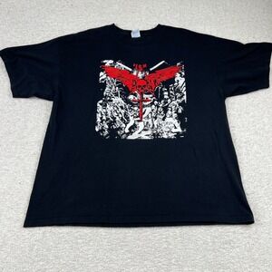 Yazbek G.I.S.M. Gism Punk Rock Band Graphic T-Shirt Mens 2XL Black Heavyweight